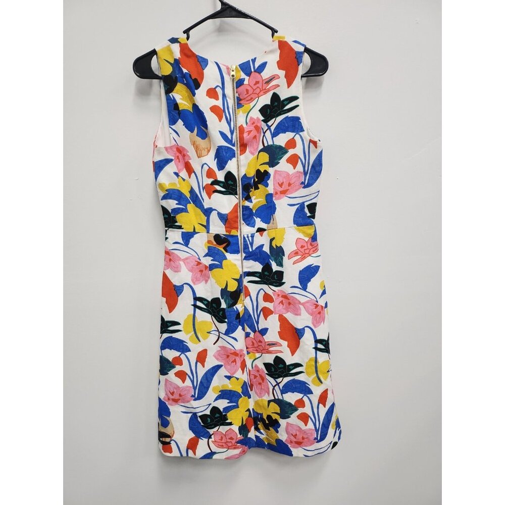 J. Crew Womens Flora A-Line Dress XS Linen Blend Sleeveless Preppy Casual - Picture 6 of 7